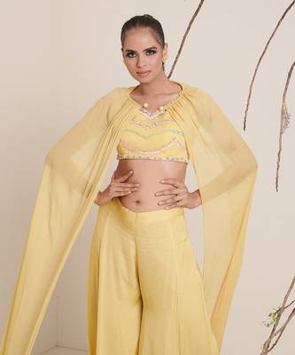 Aqua blue modal satin pant set 4