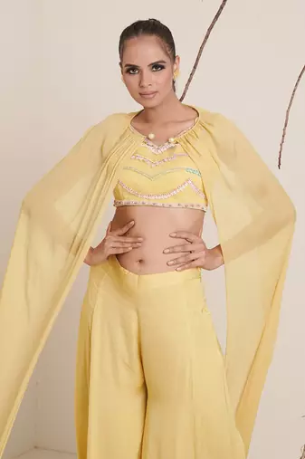 Aqua blue modal satin pant set