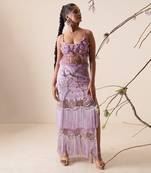 Lavender soft net skirt set