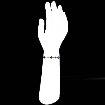 Mahi gold plated auspicious evil eye tiny hearts rakhi for brother (ra1100721g) 2