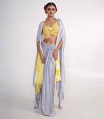 Ice blue modal satin co ord set