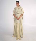 Sage green georgette suit set