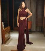 Deep Maroon Drape Saree