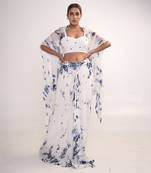 White georgette co ord set