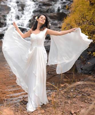 Off White Drape Saree 1