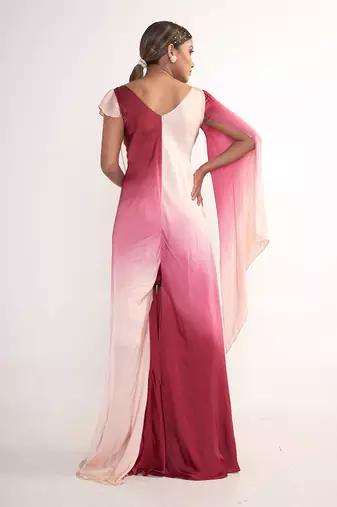 Maroon modal satin jumpsuit