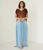 Coffee brown georgette kaftaan