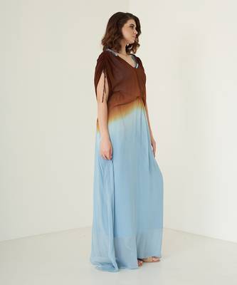 Coffee brown georgette kaftaan 3