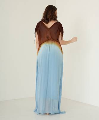 Coffee brown georgette kaftaan 4