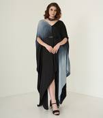 Black modal satin kaftaan