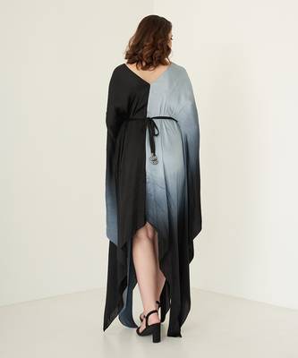 Black modal satin kaftaan 4