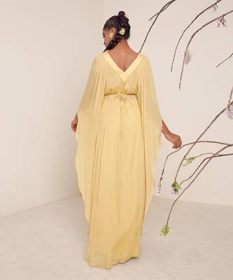 Yellow chiffon kaftaan 3