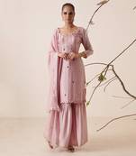 Dull onion modal satin gharara set
