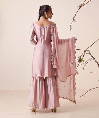 Dull onion modal satin gharara set 2