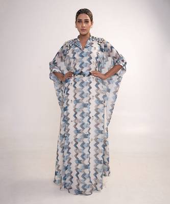 Multicolour georgette kaftaan 1