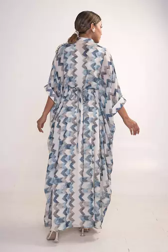 Multicolour georgette kaftaan