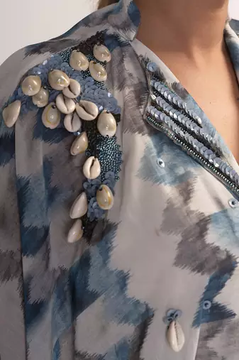 Multicolour georgette kaftaan