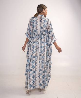 Multicolour georgette kaftaan 8