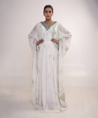 White georgette kaftaan 2
