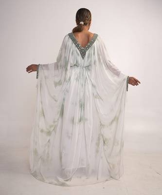 White georgette kaftaan 4