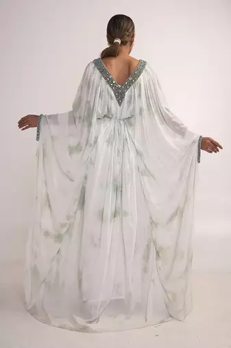 White georgette kaftaan