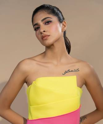 Yellow & pink iris jumpsuit 5