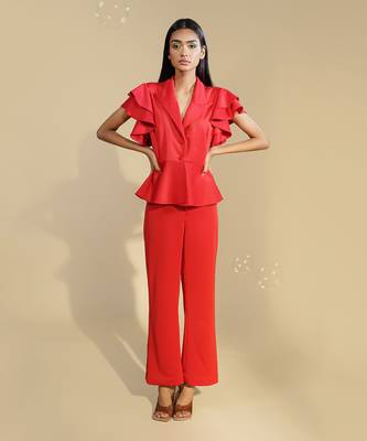 Red themis co ord set 1