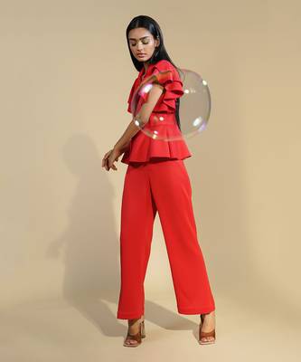 Red themis co ord set 2
