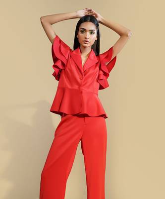Red themis co ord set 3