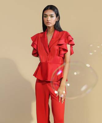 Red themis co ord set 5