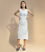 Blue daphne skirt set