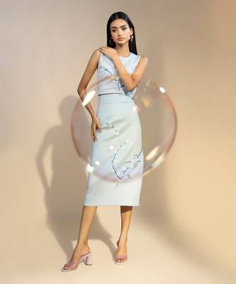 Blue daphne skirt set 2