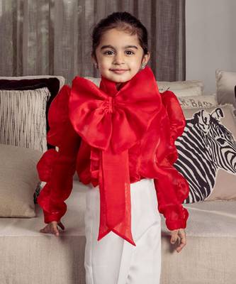 Red little valentinos top 2