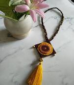 SHADES Brown and yellow neckpiece