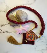 SHADES Maroon velvet neckpiece