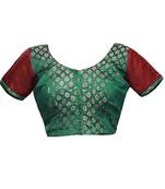 Green & red Color U Neck style Half Sleeve design Blouse