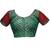 Green & red Color U Neck style Half Sleeve design Blouse