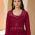 Trendmalls Pink Georgette Embroidered Side Slit Party Wear Kurta Pant with Dupatta Salwar Suit Set