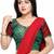 Green & red Color U Neck style Half Sleeve design Blouse