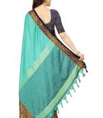 Blue soft cotton silk saree