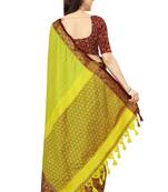 Olive soft cotton silk saree