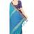 Blue soft cotton silk saree