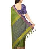 Green soft cotton silk saree