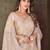 Cream organza silk georgette heavy embroidered saree with unstitched blouse piece