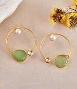 Circular hoop earrings