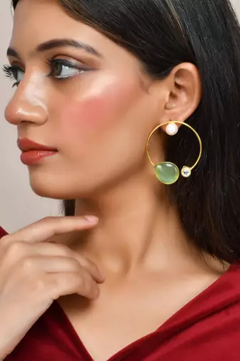 Circular hoop earrings