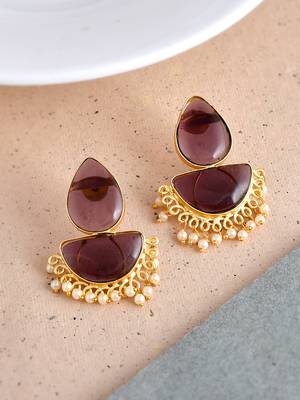Traditional pearl chandbali earrings 1