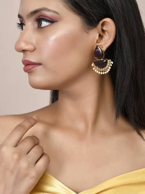 Traditional pearl chandbali earrings 2