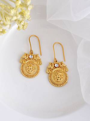 Ethnic handcrafted gold plated stud earrings 2