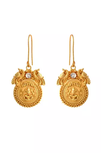 Ethnic handcrafted gold plated stud earrings